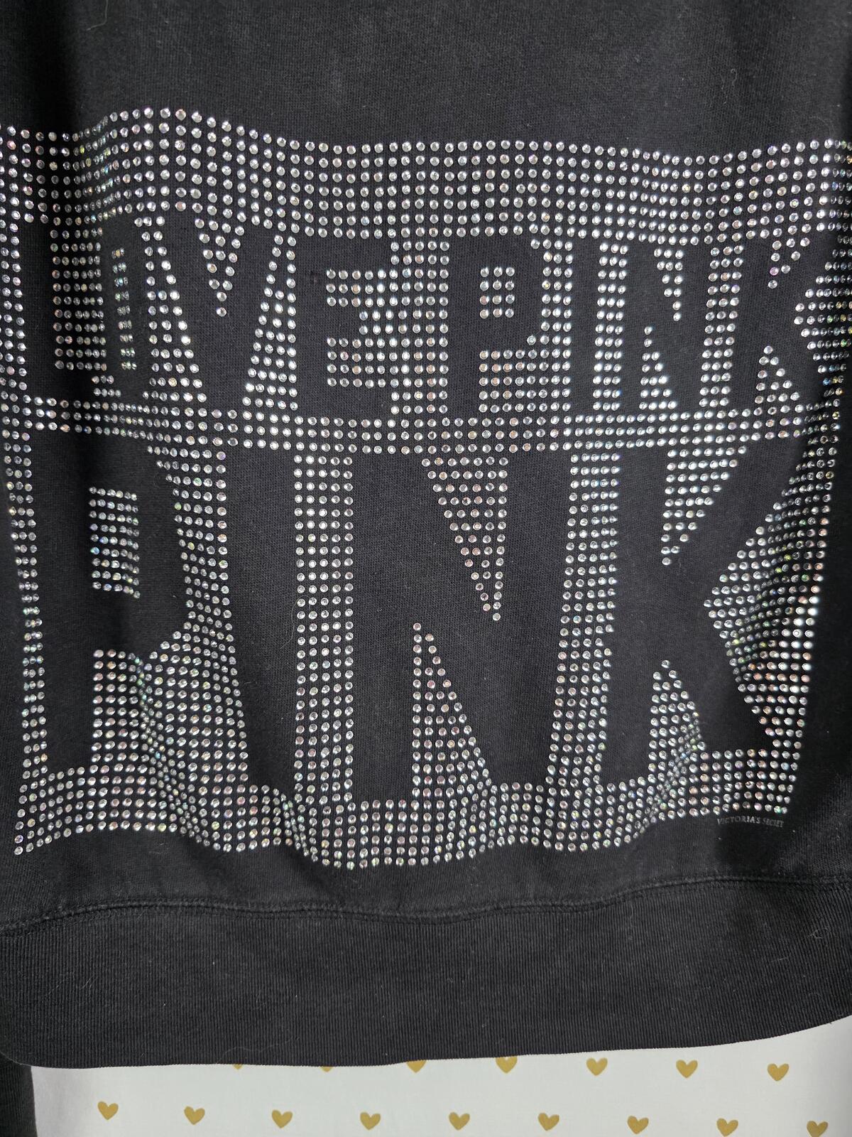 Victorias Secret Pink HTF RARE Bling Vintage Full ZIp Hoodie Jacket MEDIUM