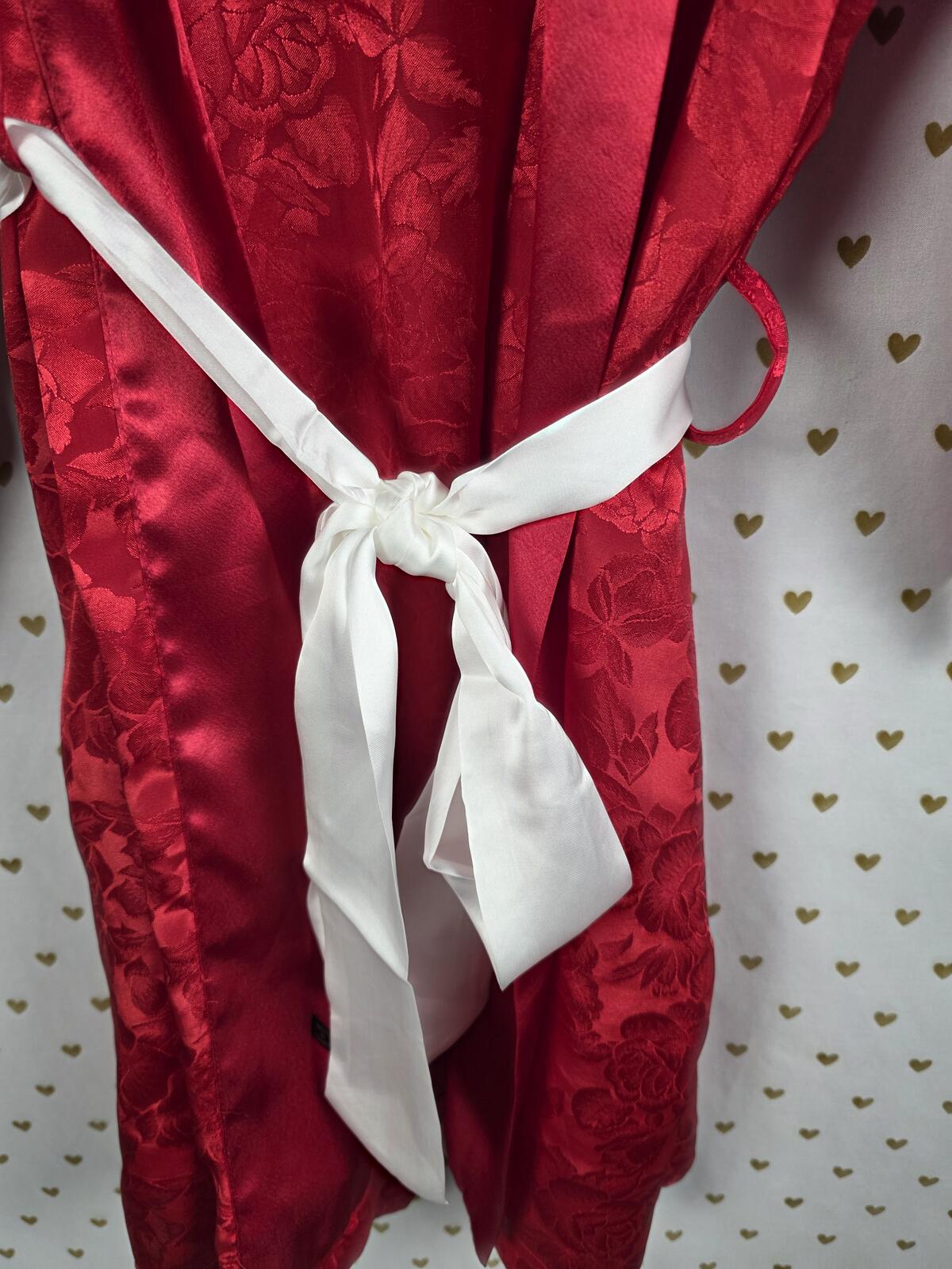 Victorias Secret VINTAGE Rose Gold Label Satin Silky Robe SMALL