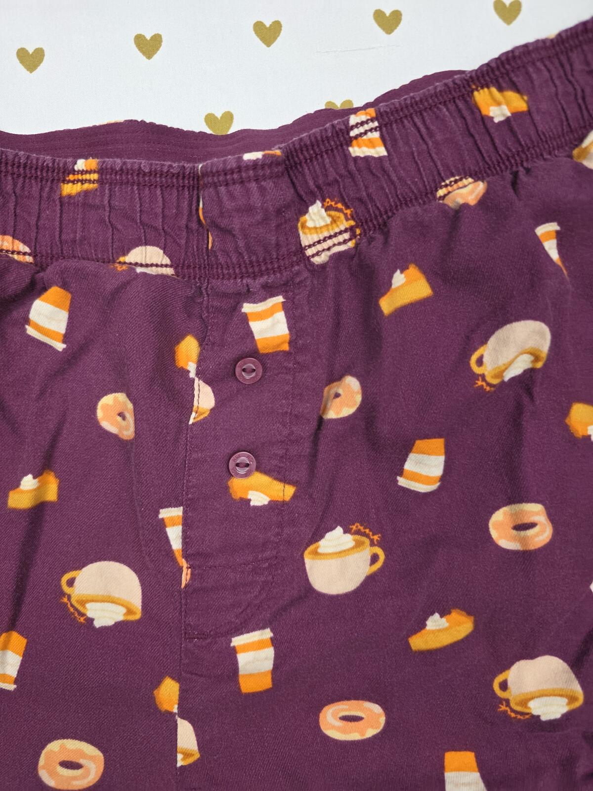 Victorias Secret PINK GINGERBREAD  Sleep Shorts Boxers Pajama Bottoms LARGE