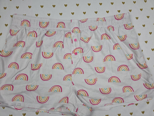 Victorias Secret PINK RAINBOWS Sleep Shorts Boxers Pajama Bottoms MEDIUM