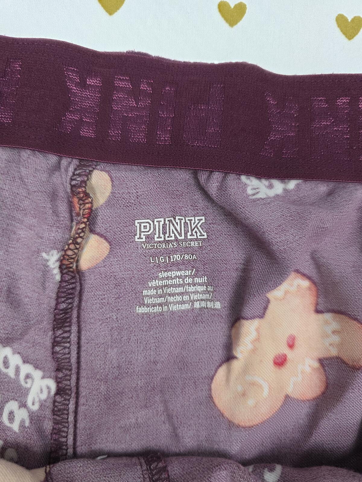 Victorias Secret PINK DONUTS COFFEE Sleep Shorts Boxers Pajama Bottoms SMALL