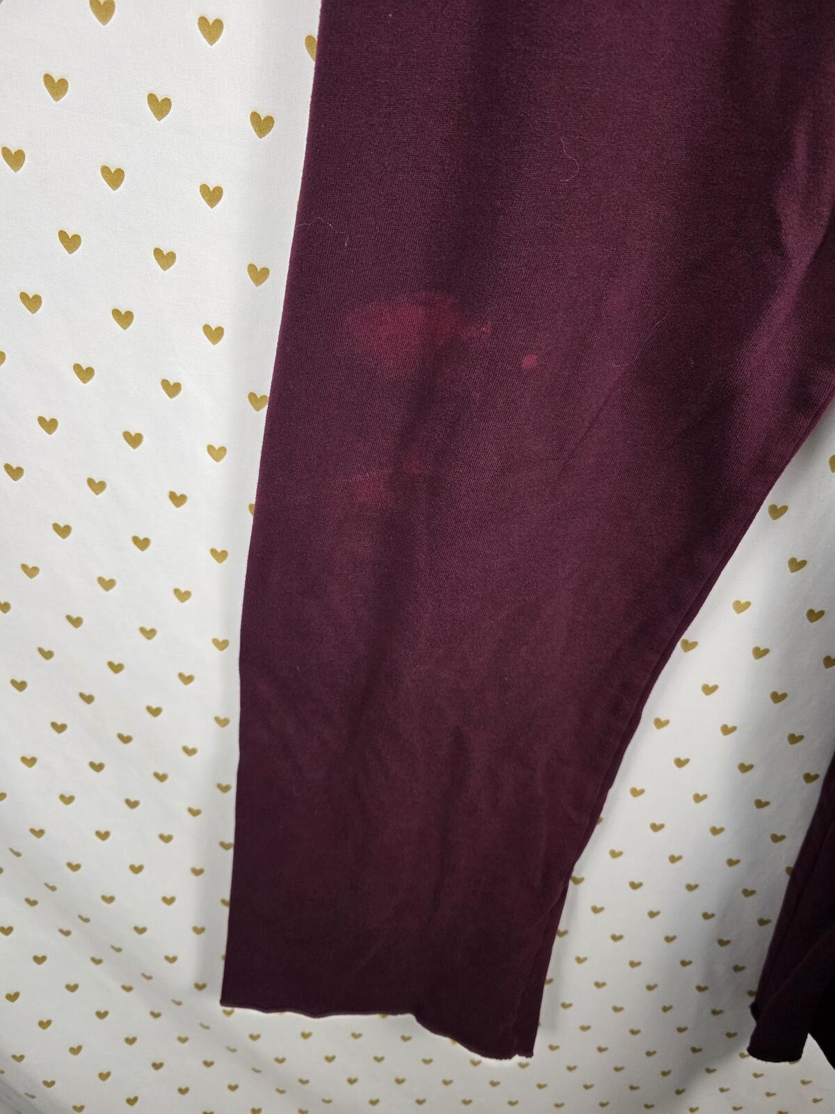 Victorias Secret Maroon BLING SEQUINED Sweats Sweatpants Flare MEDIUM