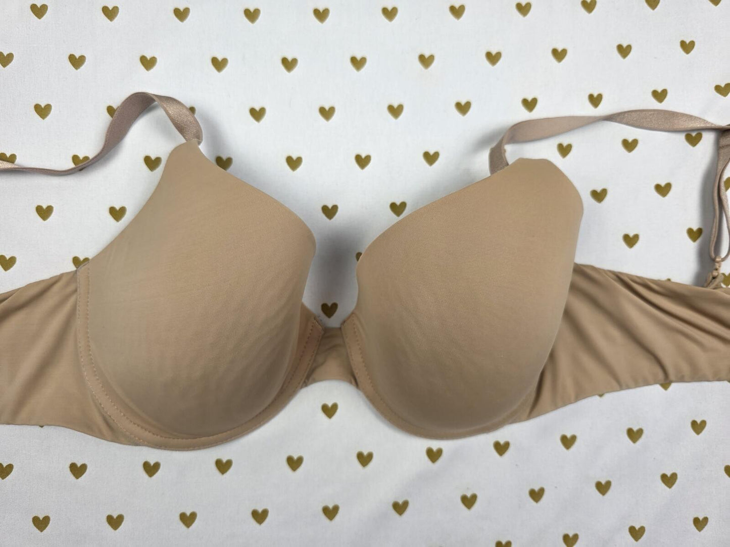 Victorias Secret Beige T shirt Lighly Lined Demi Balconette Bra 34D