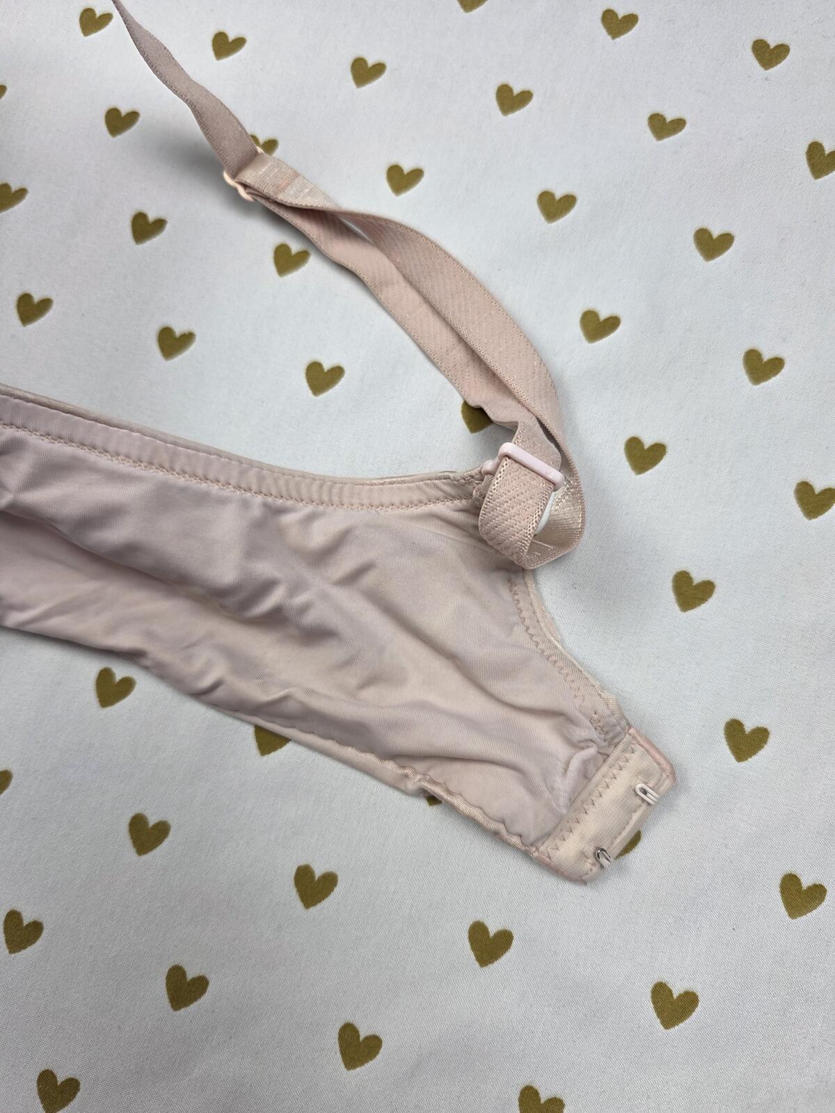 Victorias Secret Satin Stripe T Shirt Lightly LIned Bra Demi Balconette 36C