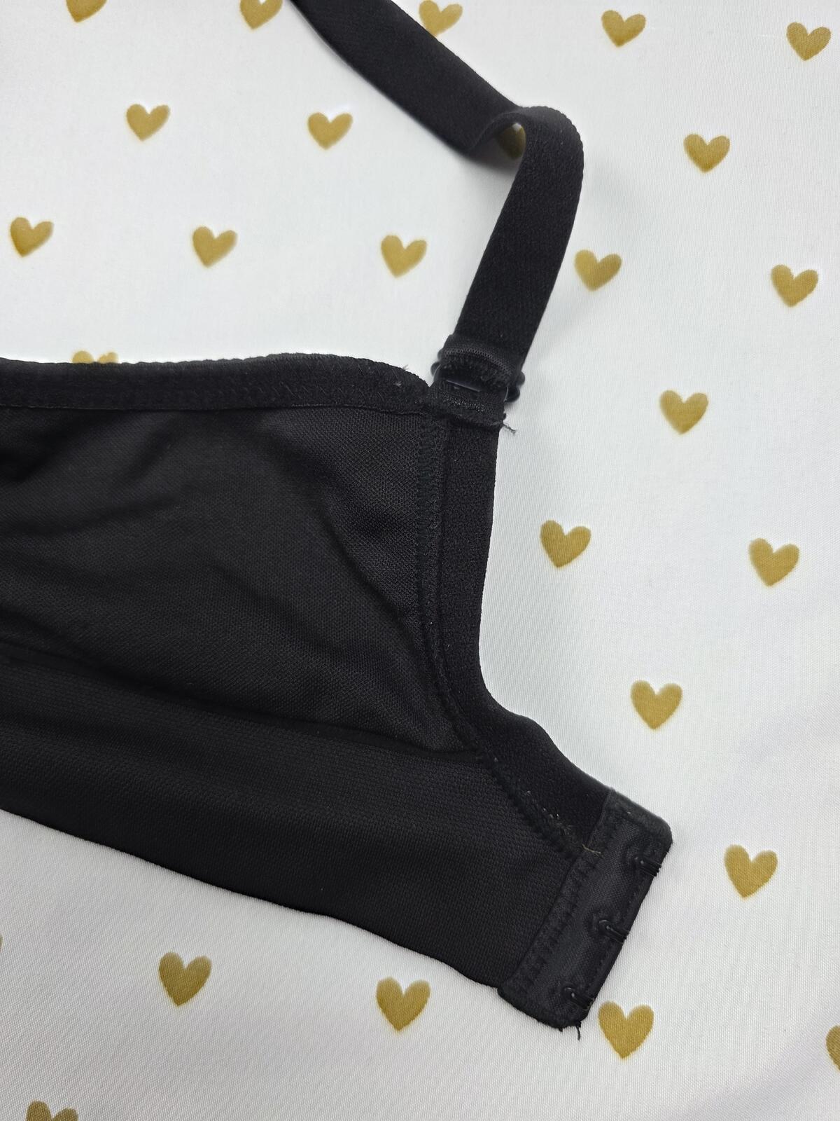 Victorias Secret Black Wireless No Wire Bralette XL Logo Tank Top Bra Top