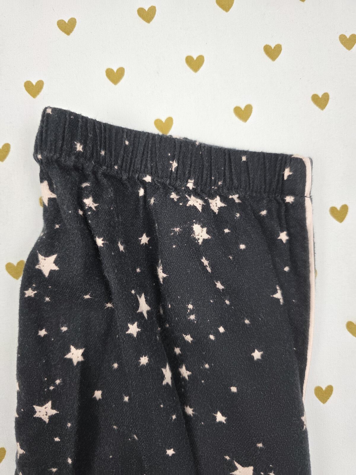 Victorias Secret Black Tapered Stars Pajama Pants Sleep Bottoms XS