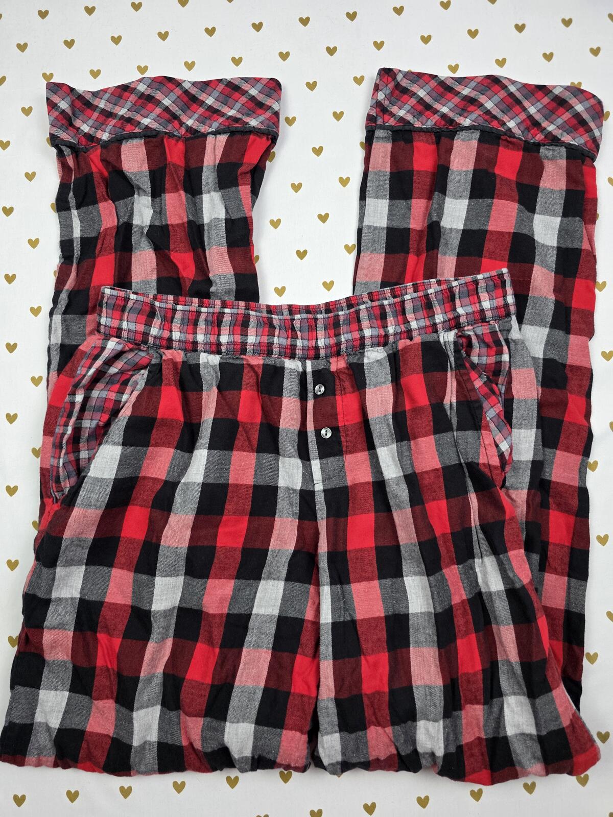 Victorias Secret Plaid Red Flannel Pajama Pants Sleep Bottoms XS