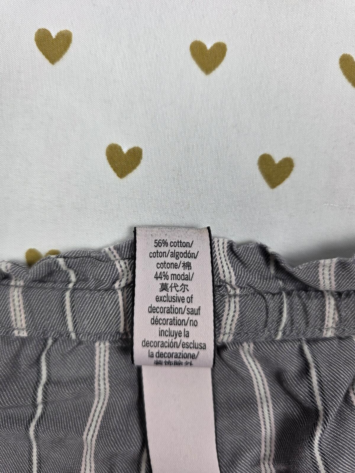 Victorias Secret Striped Grey Cotton Modal Sleep Shorts Boxers Pajama Bottoms M