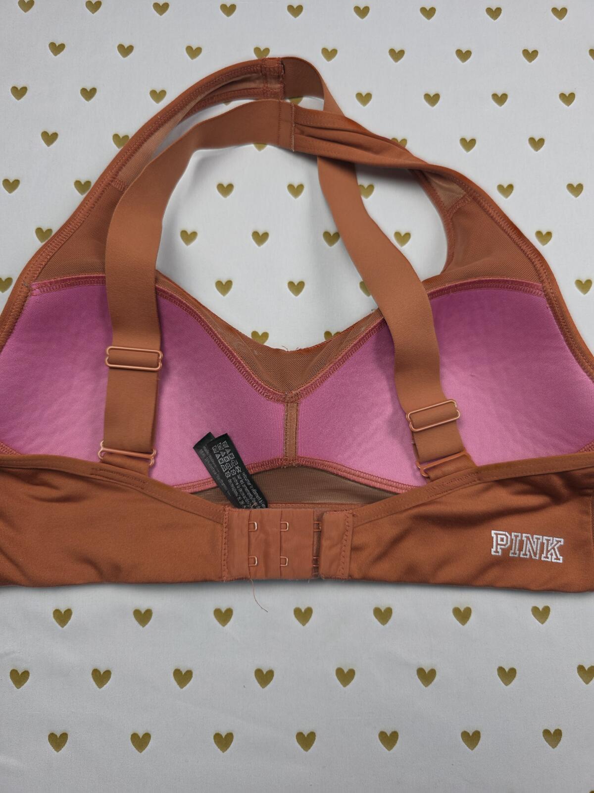 Victorias Secret Pink Lightly Lined Sports Bra SMALL Bralette Bra Top Tank