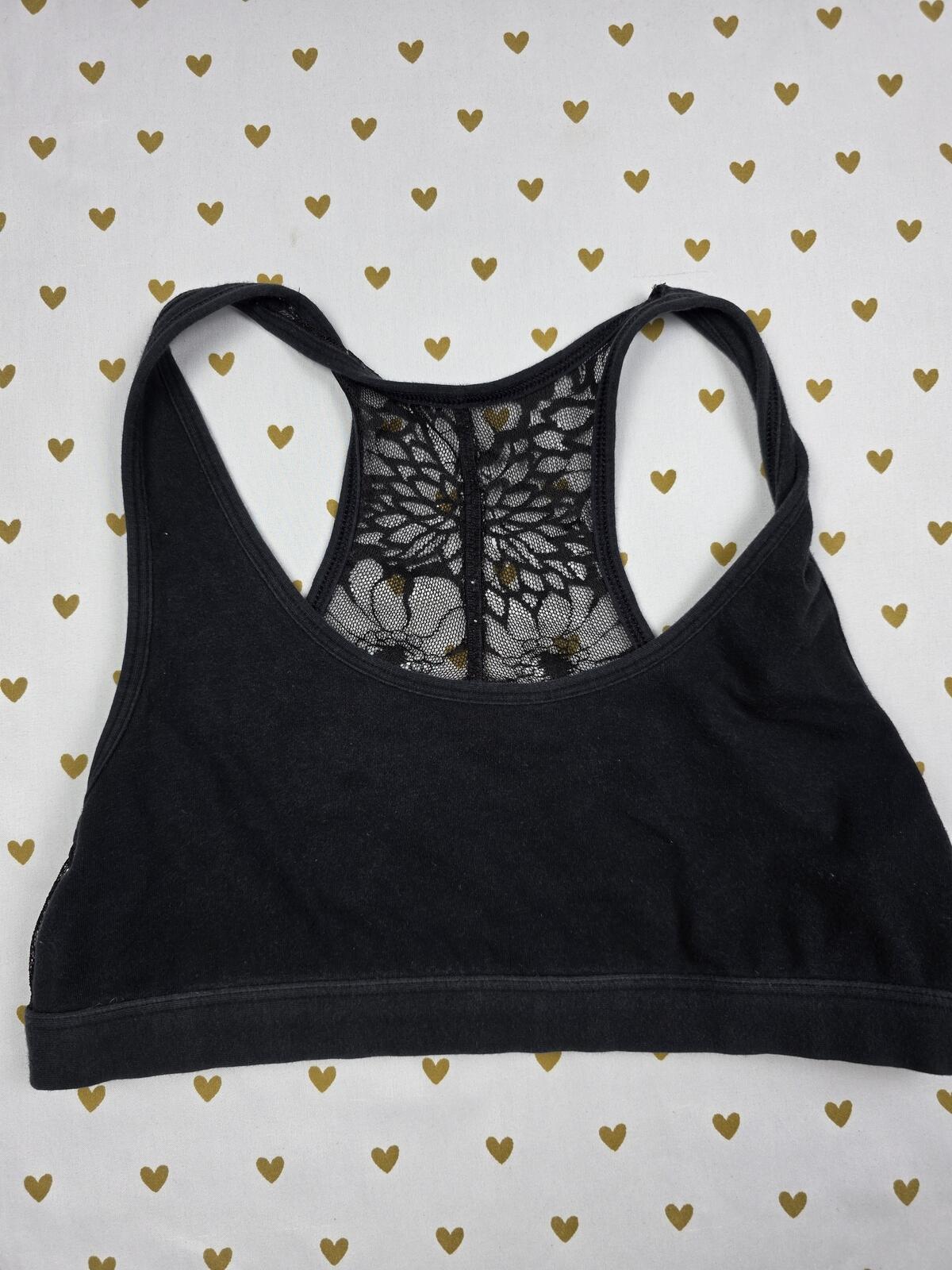 Victorias Secret Pink Open Lace Back Medium Bralette Bra Top Tank