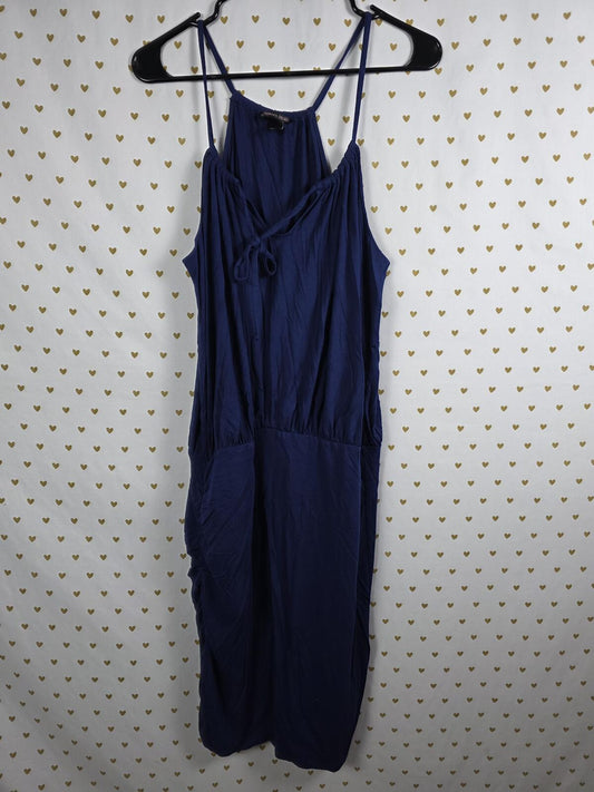 Victorias Secret Blue Ruched Sleeveless Dress Flowy MEDIUM