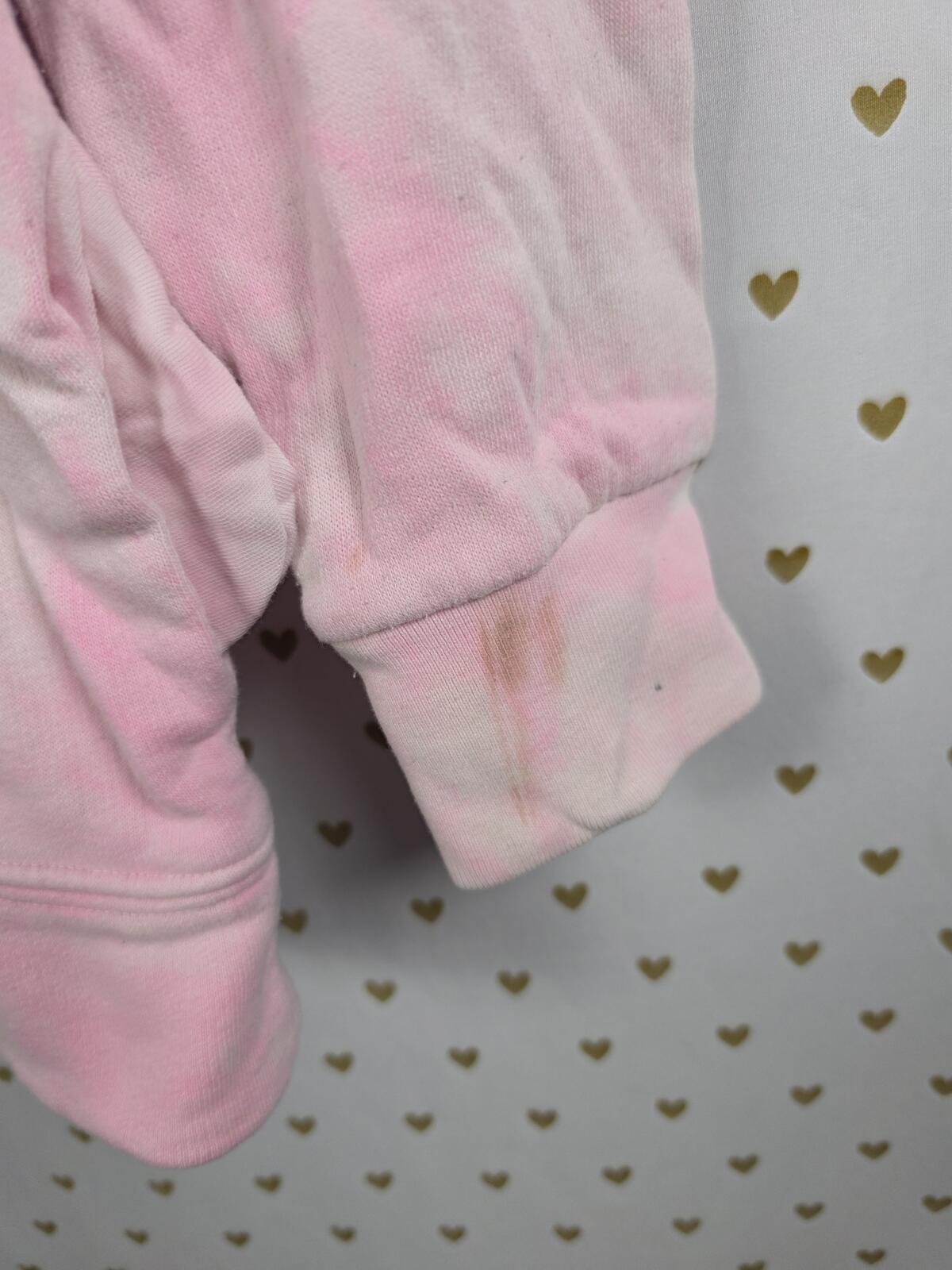 Victorias Secret Pink Pullover Hoodie Sweater Tye Dye Pockets Oversized SMALL
