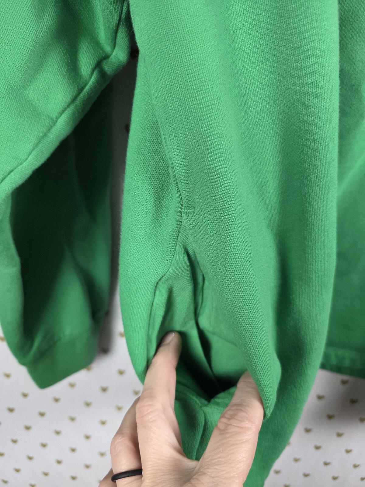 Victorias Secret Pink CAMPUS ORIGINALS Green Pockets LOVE Glitter Hoodie XL