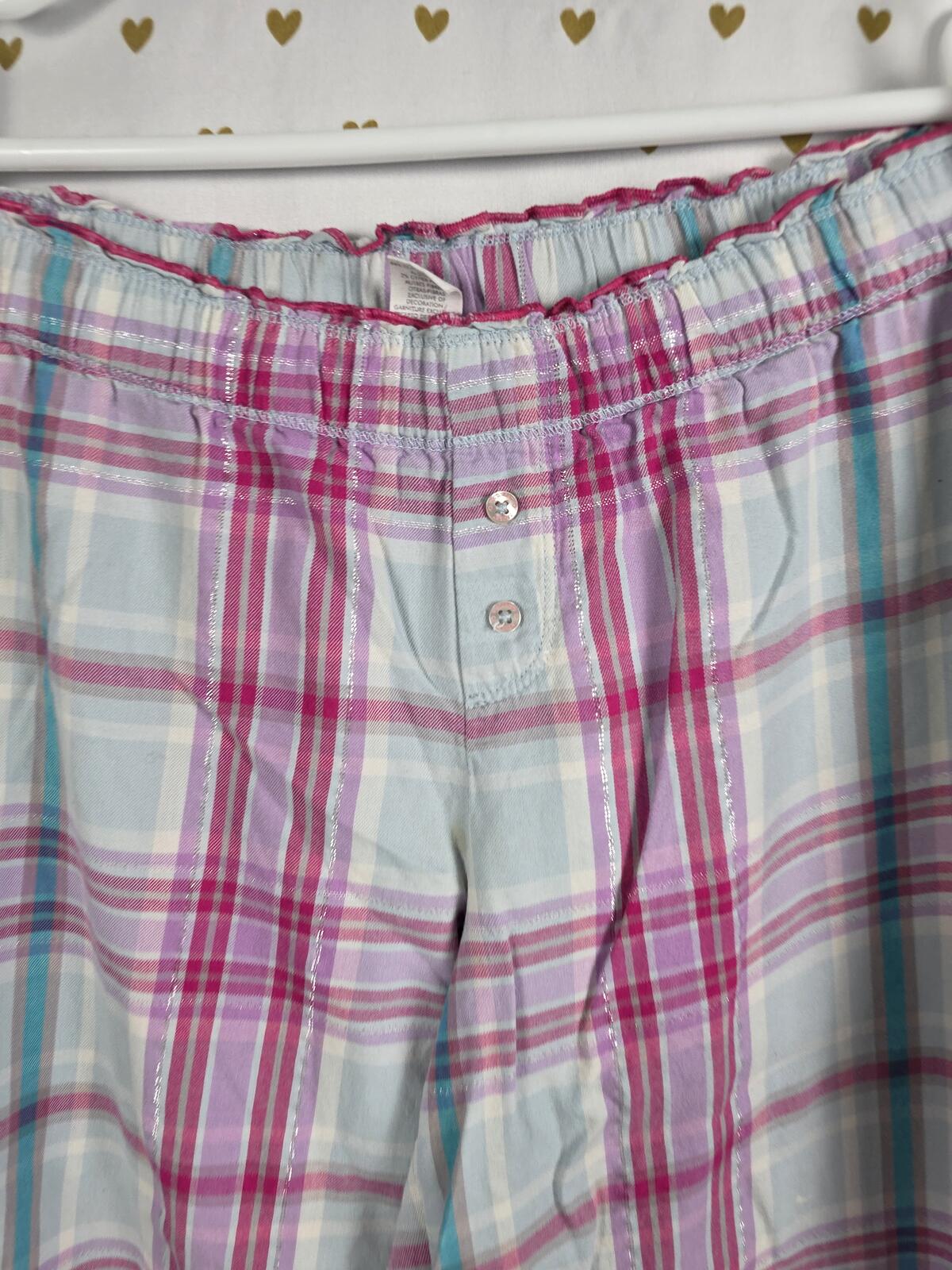 Victorias Secret Vintage y2k Plaid SMALL cotton Pajama Sleep Pants Bottoms