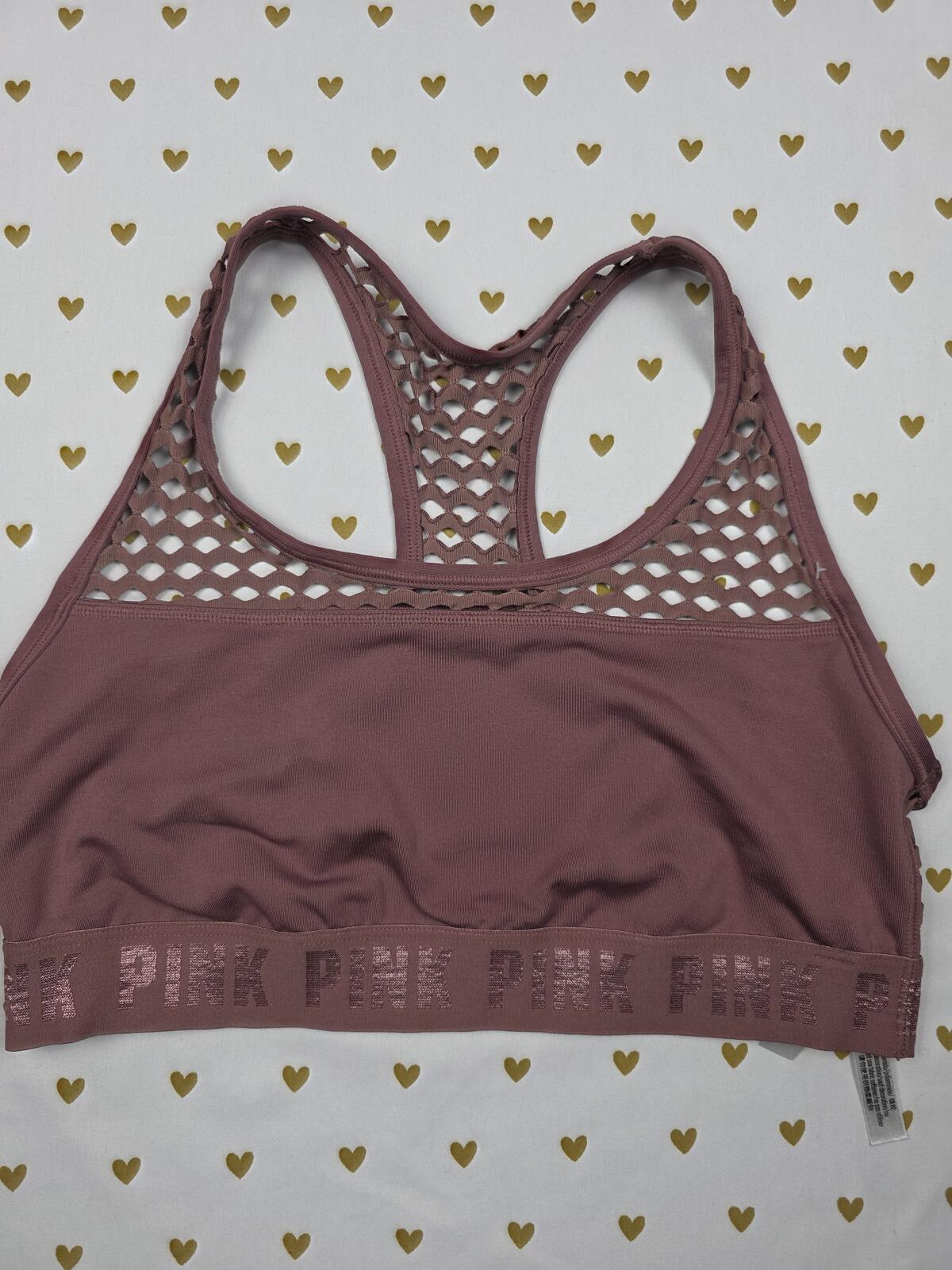 Victorias Secret Pink mesh sports bra Large  Bralette Bra Top Tank