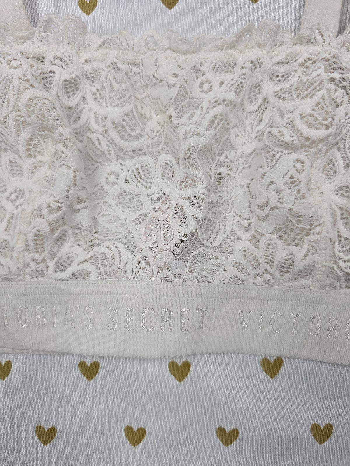 Victorias Secret White Lace Cute SMALL Bralette Bra Top Tank