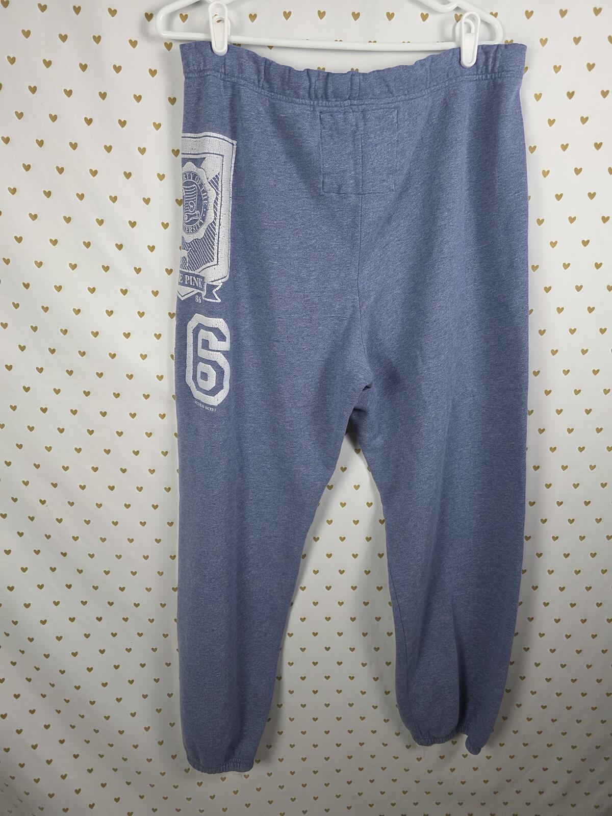 Victorias Secret PINK Vintage UNIVERSITY 86 Sweats Sweatpants Joggers Med Large