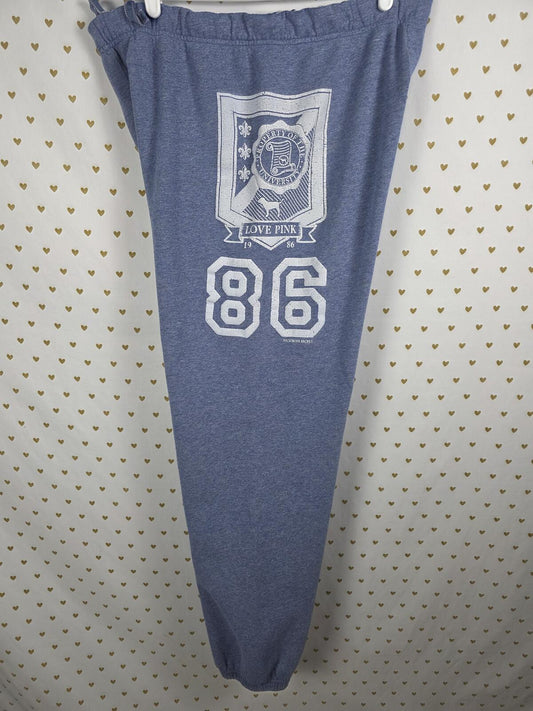 Victorias Secret PINK Vintage UNIVERSITY 86 Sweats Sweatpants Joggers Med Large