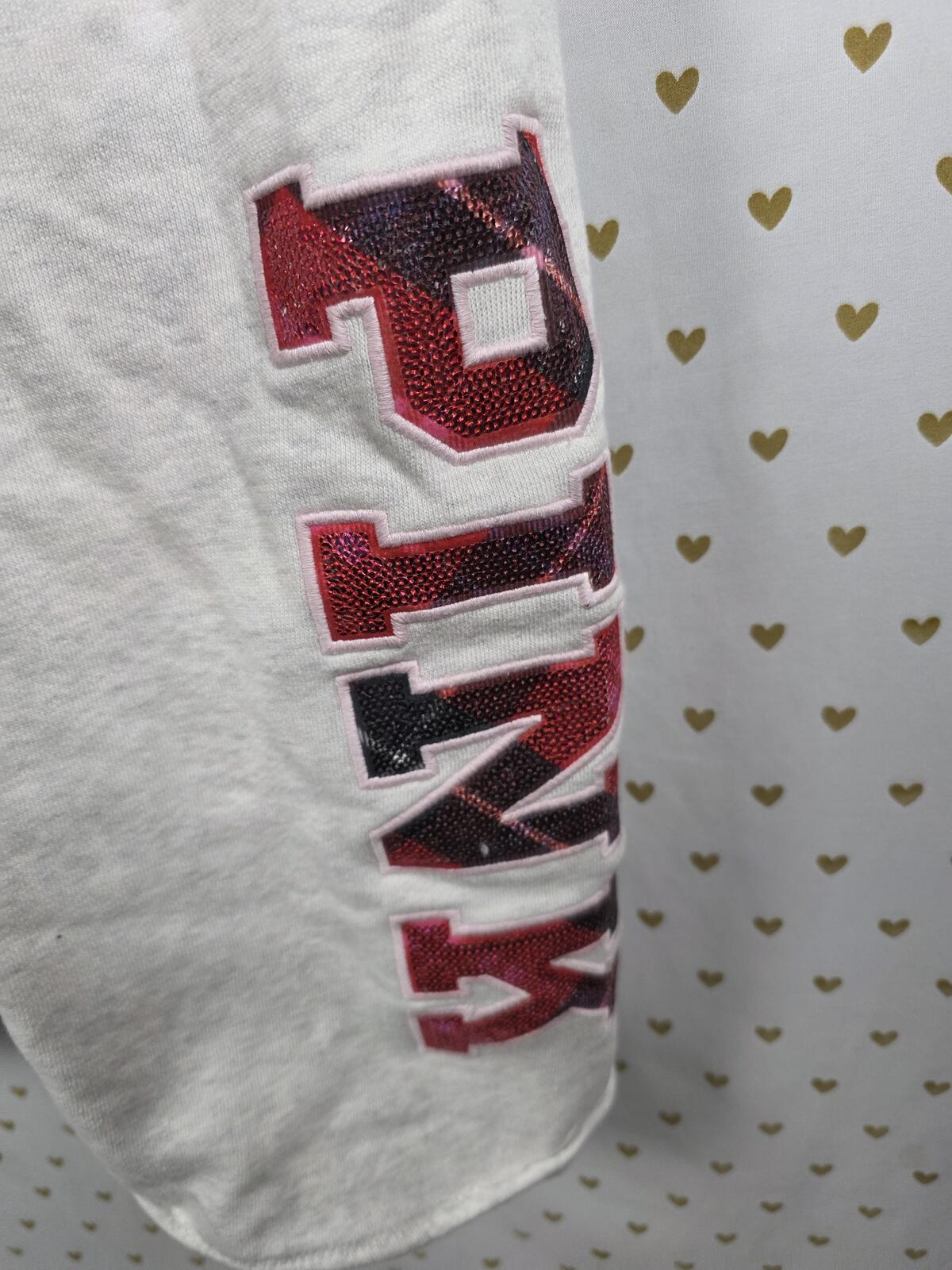 Victorias Secret PINK LOVESHACKFANCY Campus Sweatpants Large Joggers BLING
