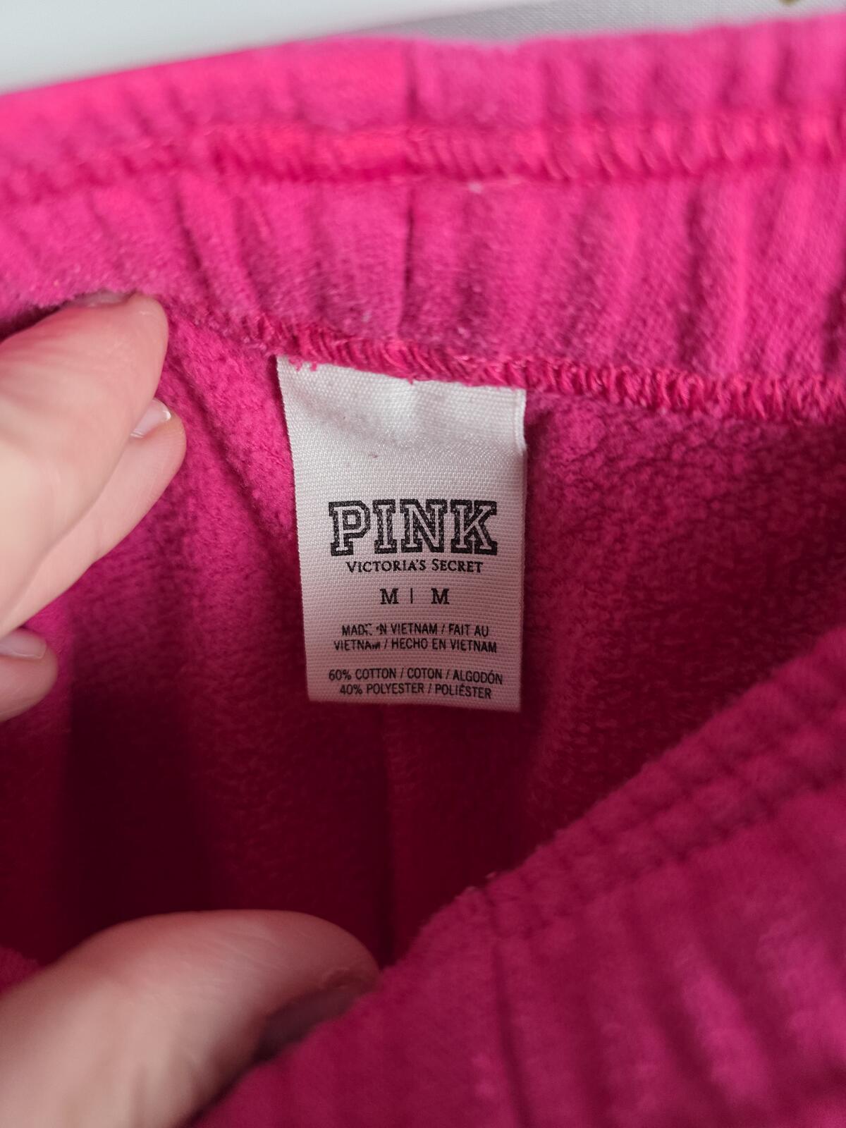 Victorias Secret PINK Logo Sweatpants Joggers Sweats Long MEDIUM