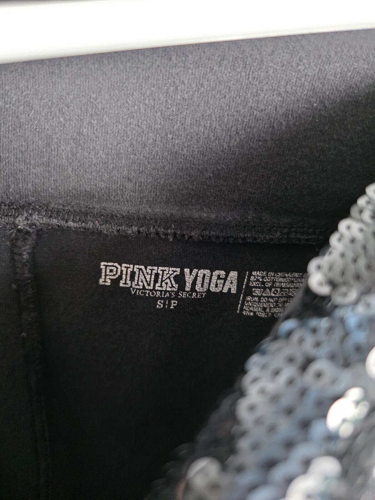 Victorias Secret PINK BLING SEQUINED CHEVRON Foldover Yoga Pants Y2k SMALL