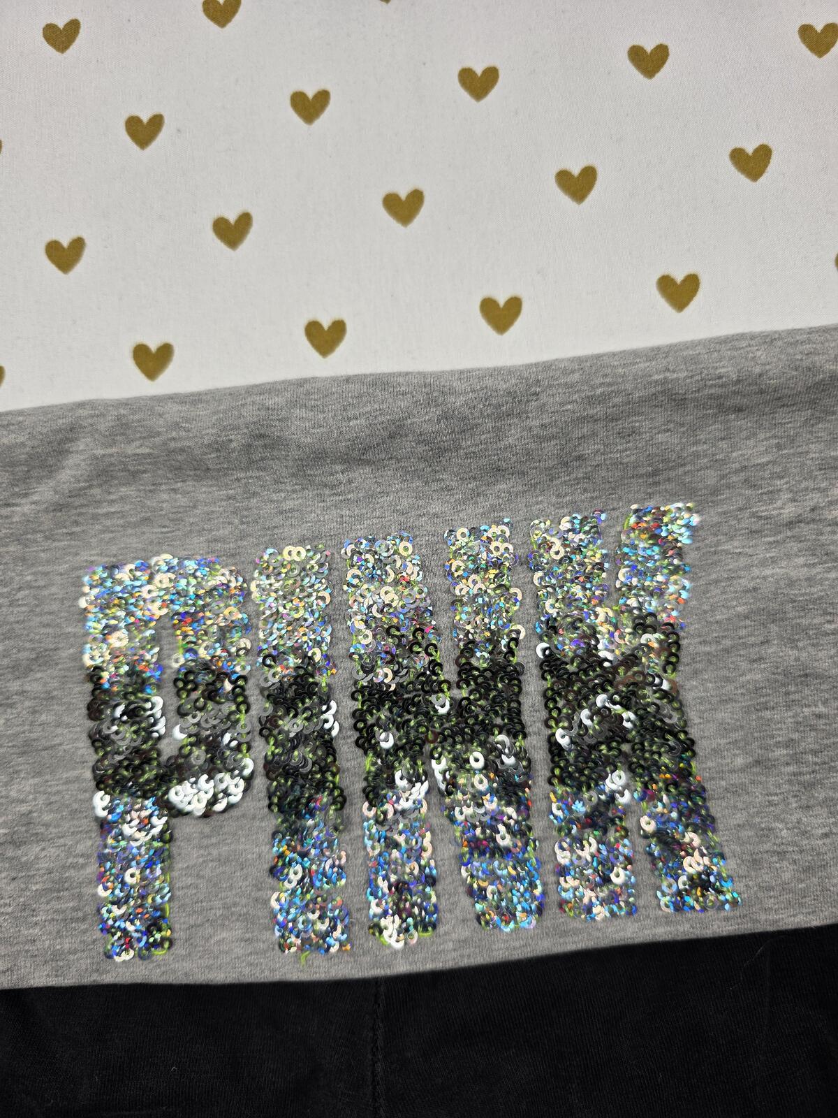 Victorias Secret PINK BLING SHORTS Foldover Yoga Booty Y2k Vintage MEDIUM Sequin