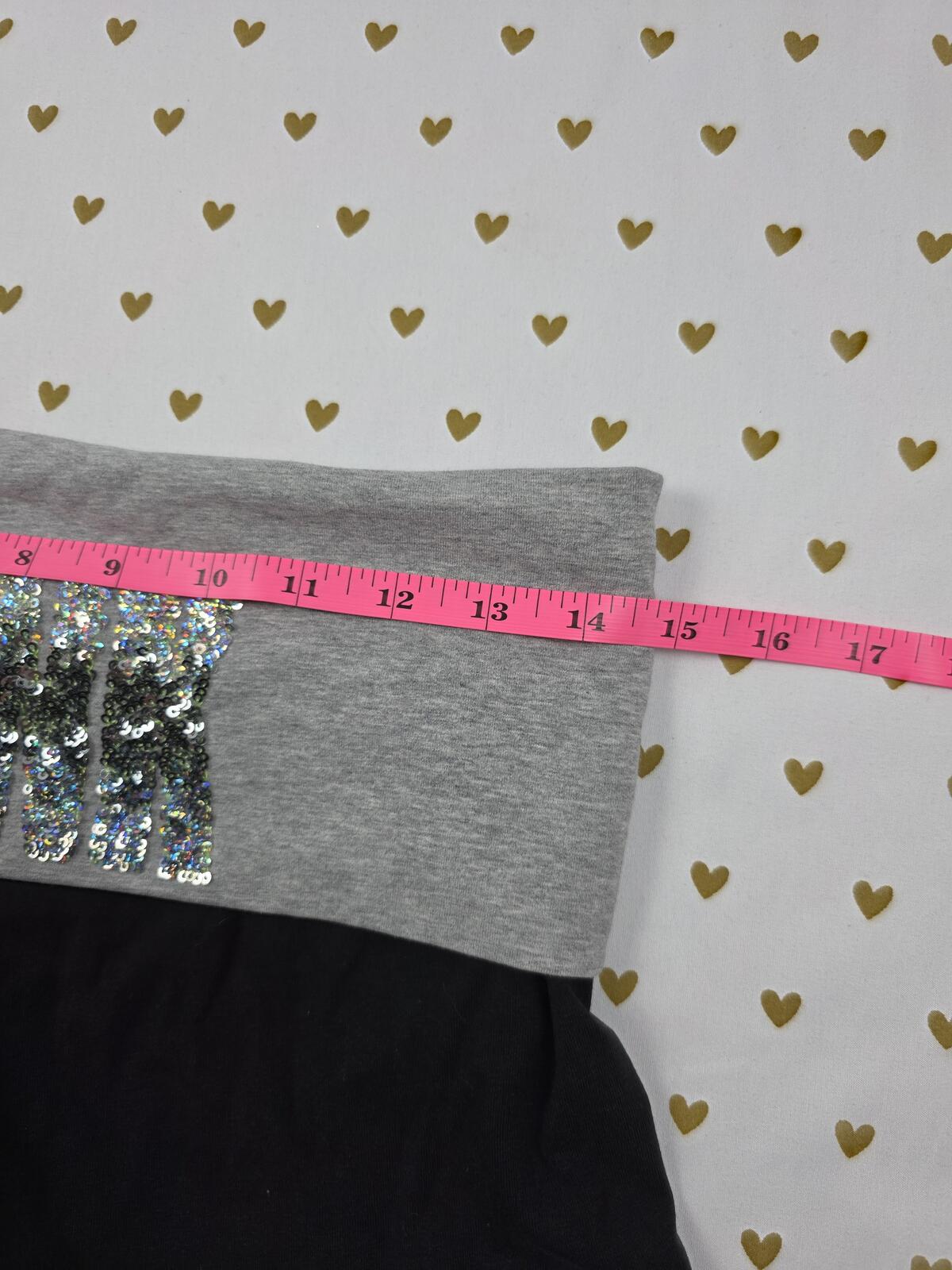 Victorias Secret PINK BLING SHORTS Foldover Yoga Booty Y2k Vintage MEDIUM Sequin