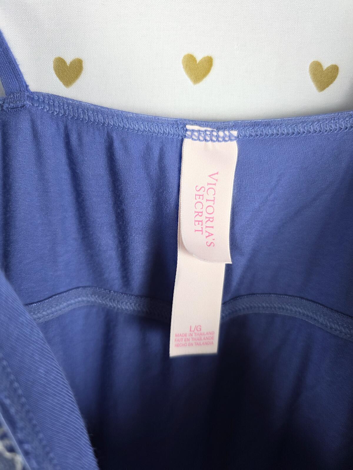Victorias Secret Super Soft Lace Accent Sleep Dress Nightie LARGE Bow