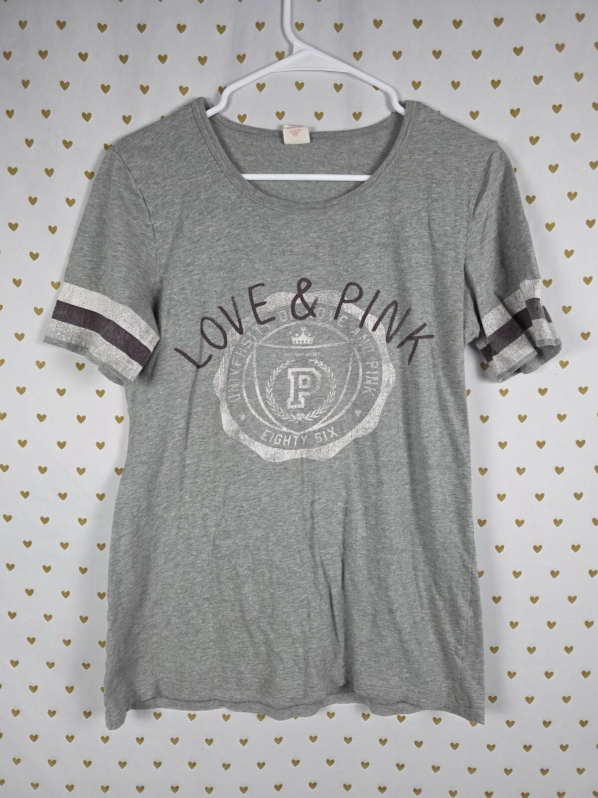 Victorias Secret PINK Vintage Y2k LOVE Logo Tee Shirt LARGE
