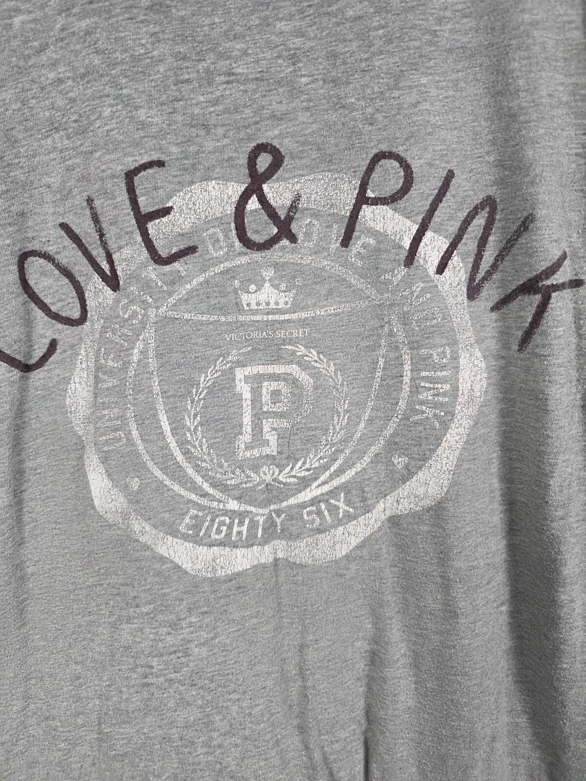 Victorias Secret PINK Vintage Y2k LOVE Logo Tee Shirt LARGE
