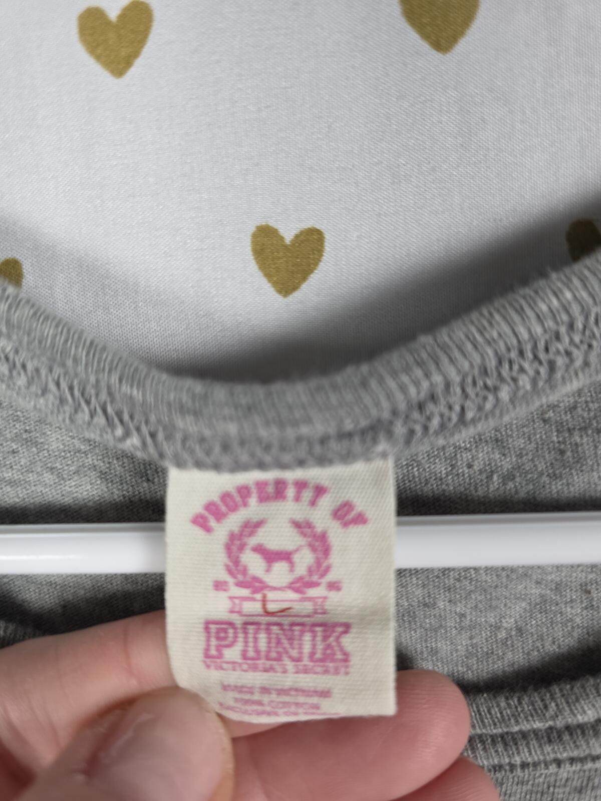 Victorias Secret PINK Vintage Y2k LOVE Logo Tee Shirt LARGE