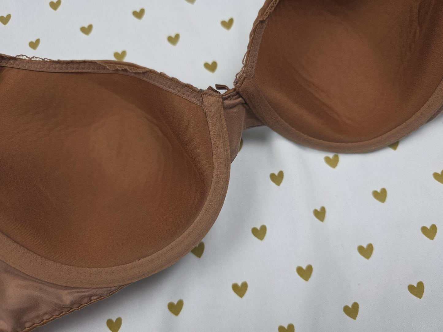 Victoria's Secret Brown Satin Body By victoria Perfect Coverage Bra 34C