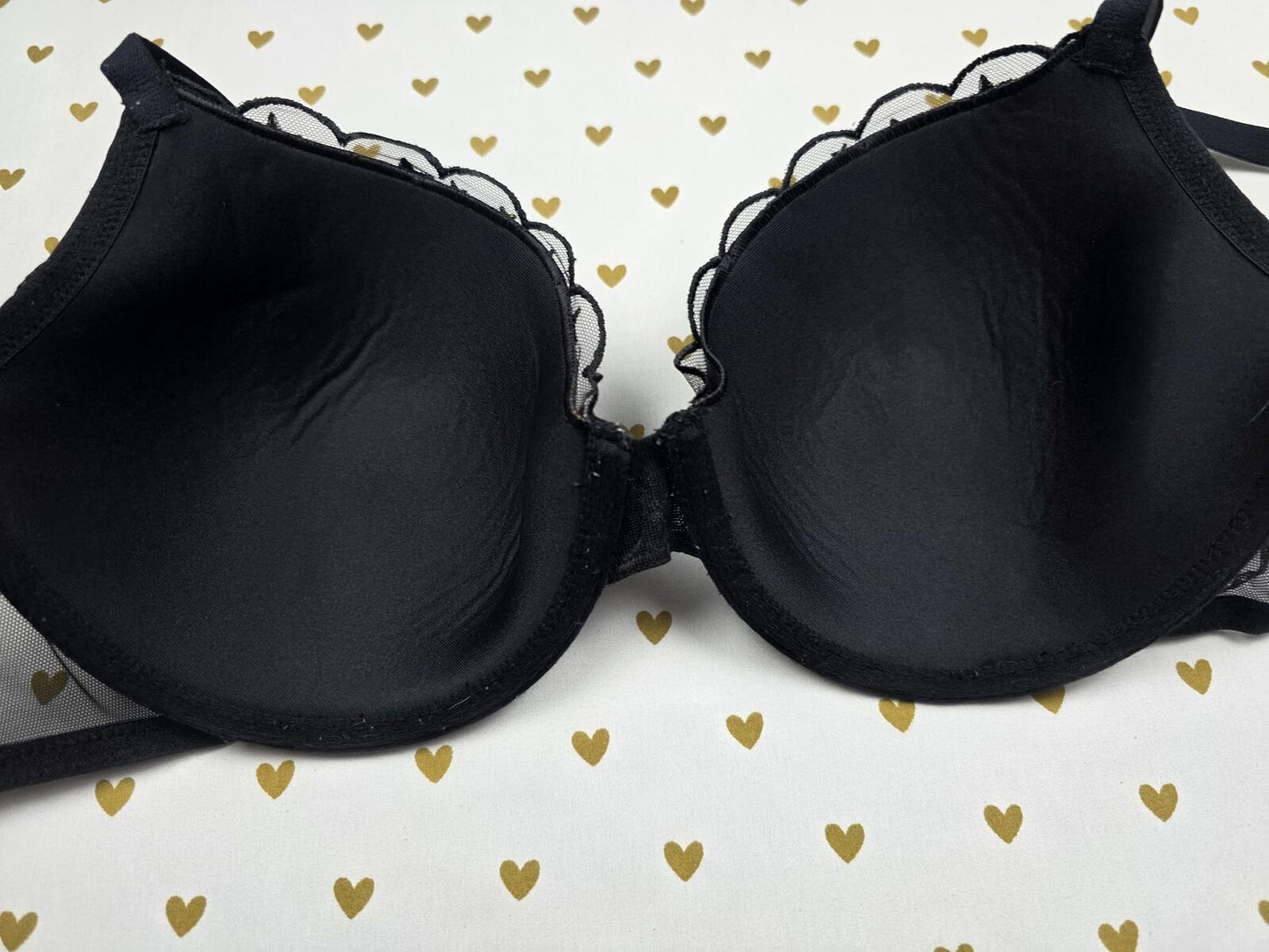 Victorias Secret Sheer Stars Lined Demi Balconette Bra 36D