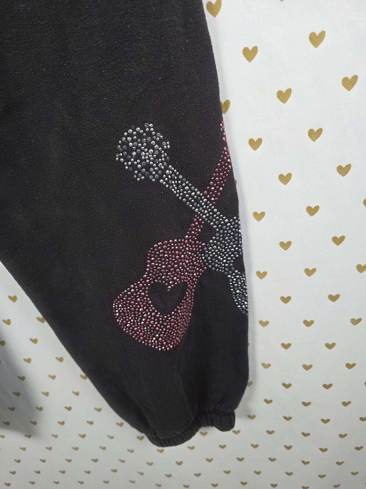 Victorias Secret PINK VINTAGE Rock & ROLL Bling Sweats Guitar SMALL Y2k HTF