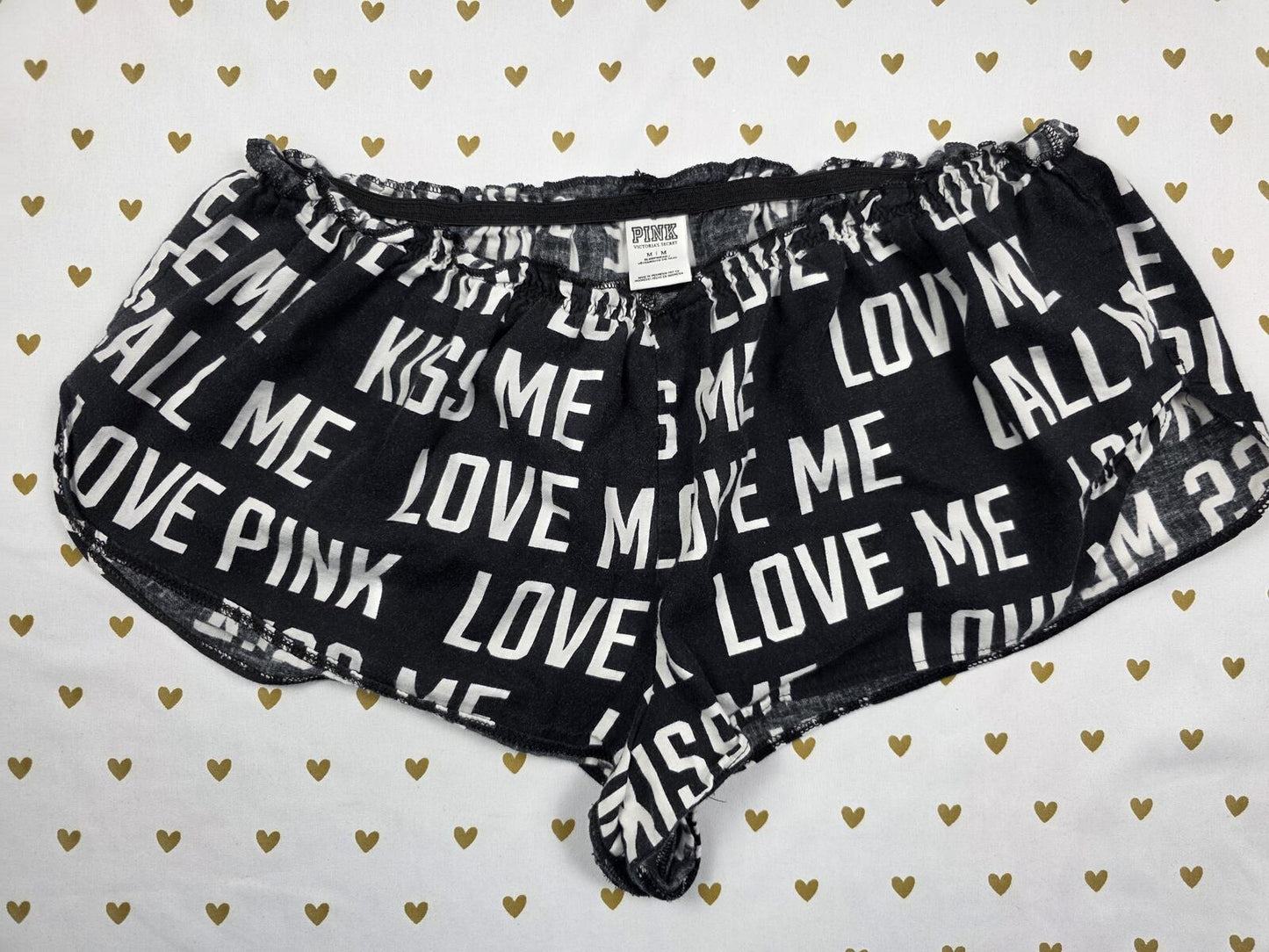 Victorias Secret PINK SUPER SHORT Flutter MED Sleep Shorts Boxers Pajama Bottoms