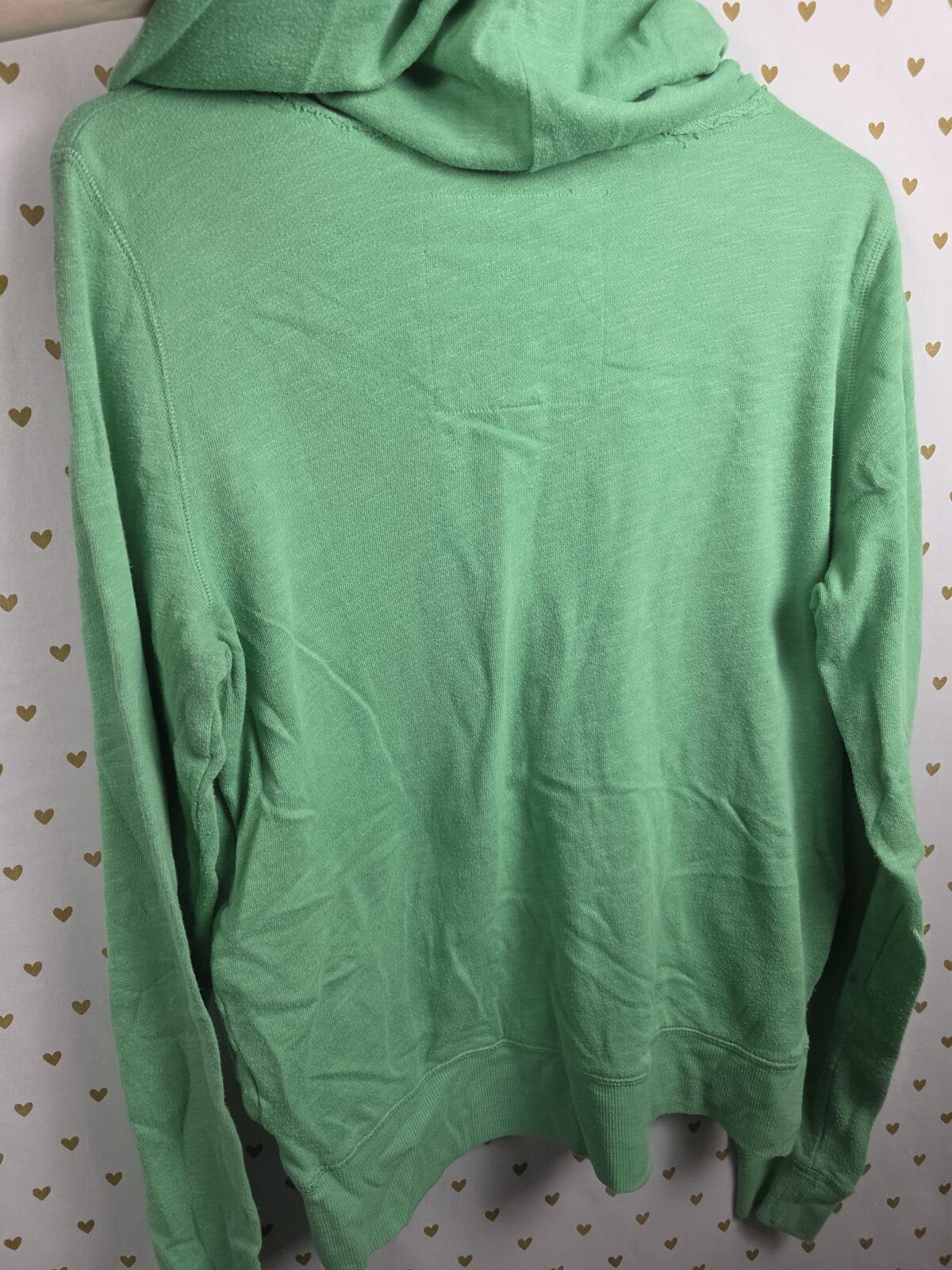 Victorias Secret Pink Vintage LOVE Hoodie Green Logo MEDIUM