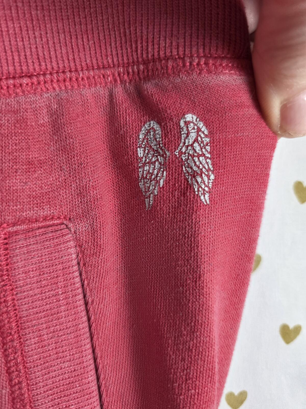Victorias Secret ANGELS WINGS BLING logo Sequined Sweats Sweatpants SMALL