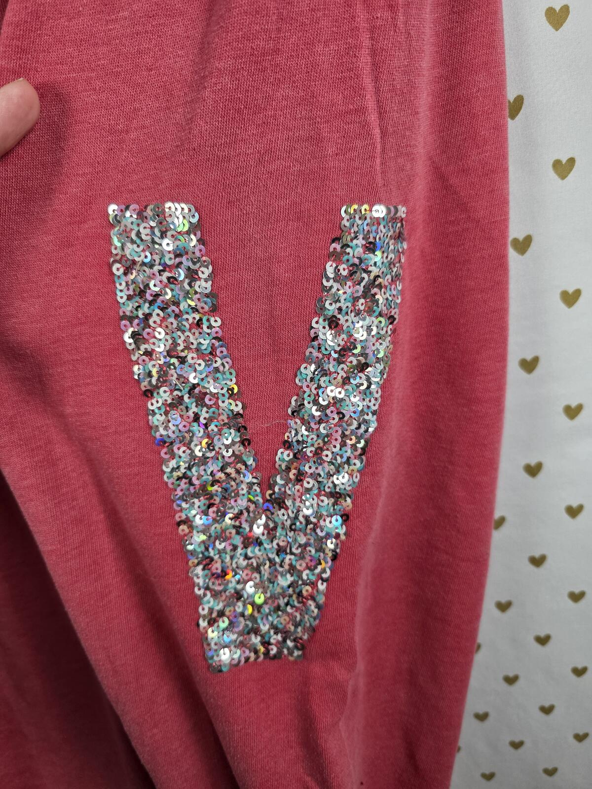 Victorias Secret ANGELS WINGS BLING logo Sequined Sweats Sweatpants SMALL