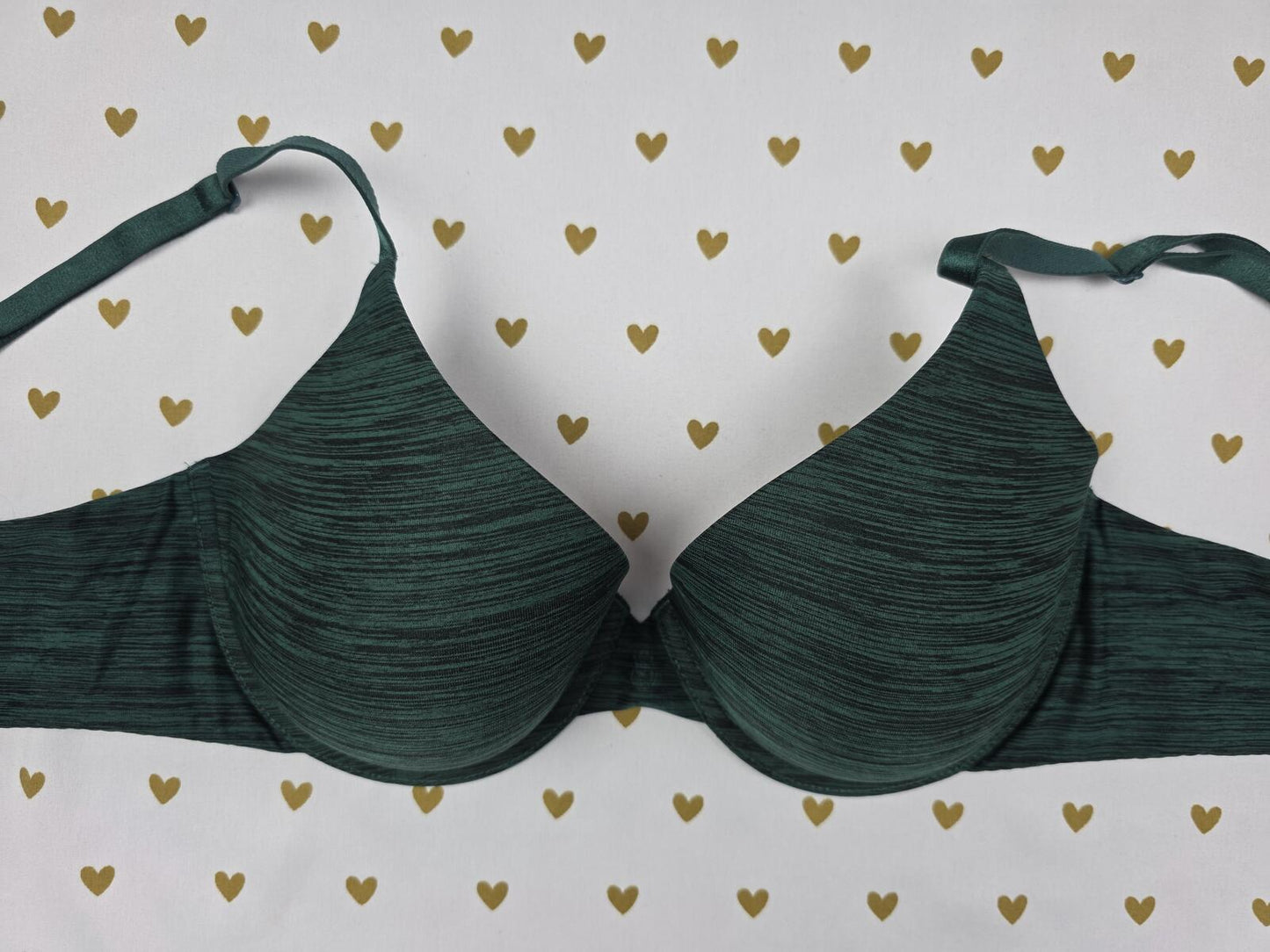 Victorias Secret Green Uplift Semi Demi Balconette bra 36B