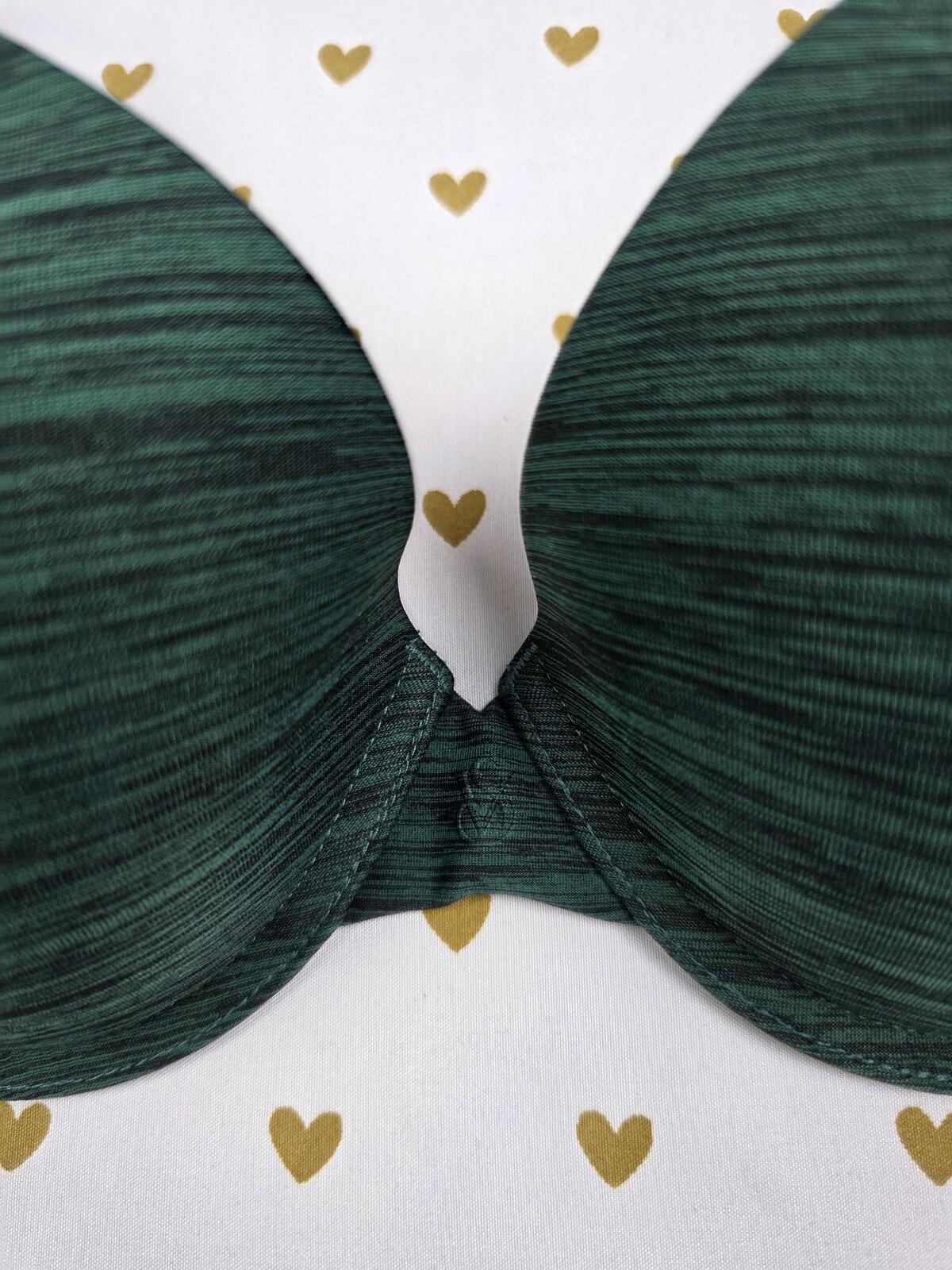 Victorias Secret Green Uplift Semi Demi Balconette bra 36B
