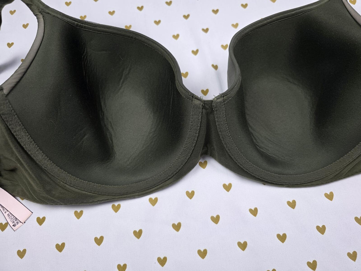 Victoria's Secret Green BODY BY VICTORIA Lined Demi Balconette bra 38DD