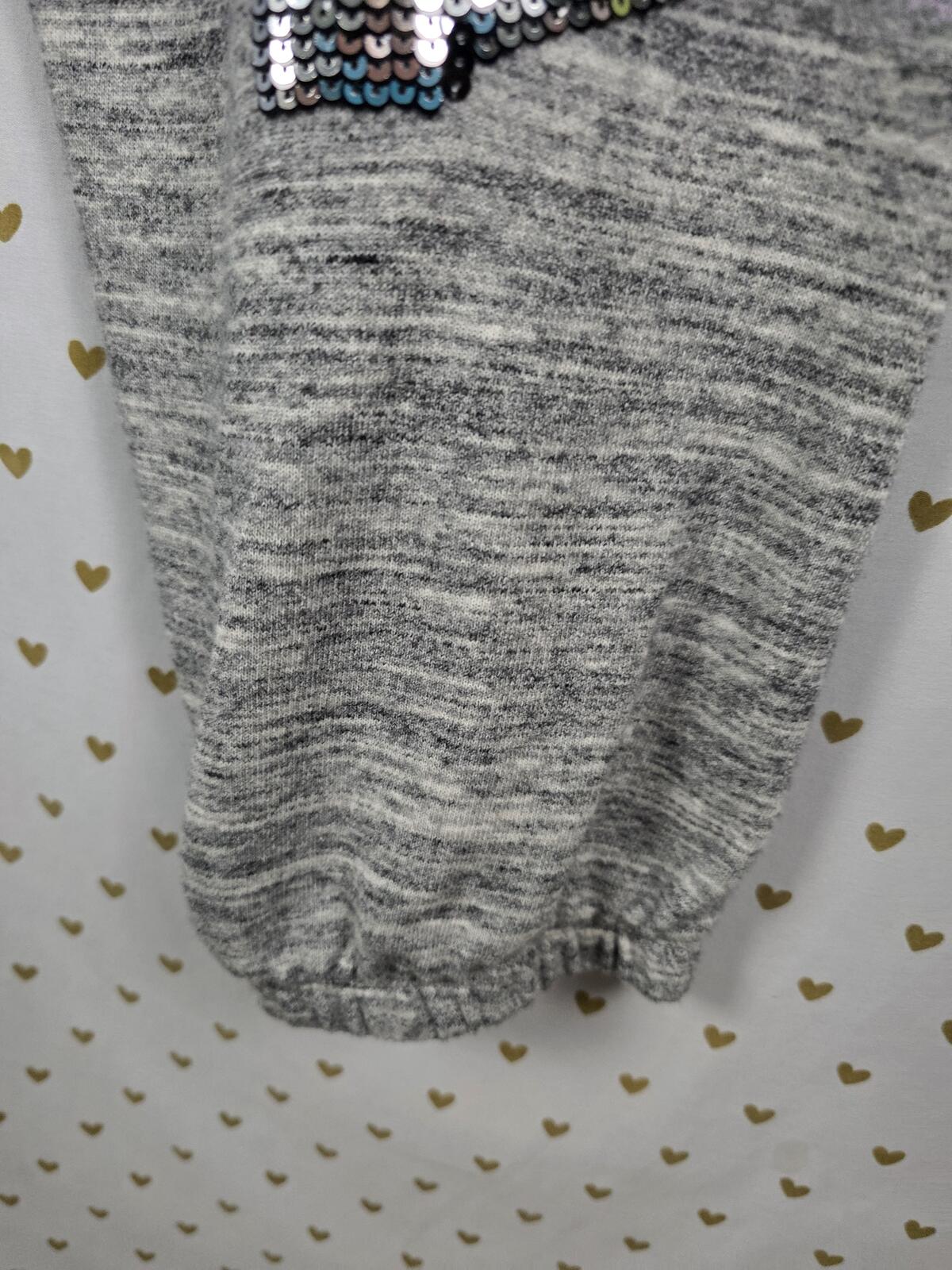 Victorias Secret PINK BLING GREY Mega Sequined Logo Sweats Sweatpants XS Oversiz