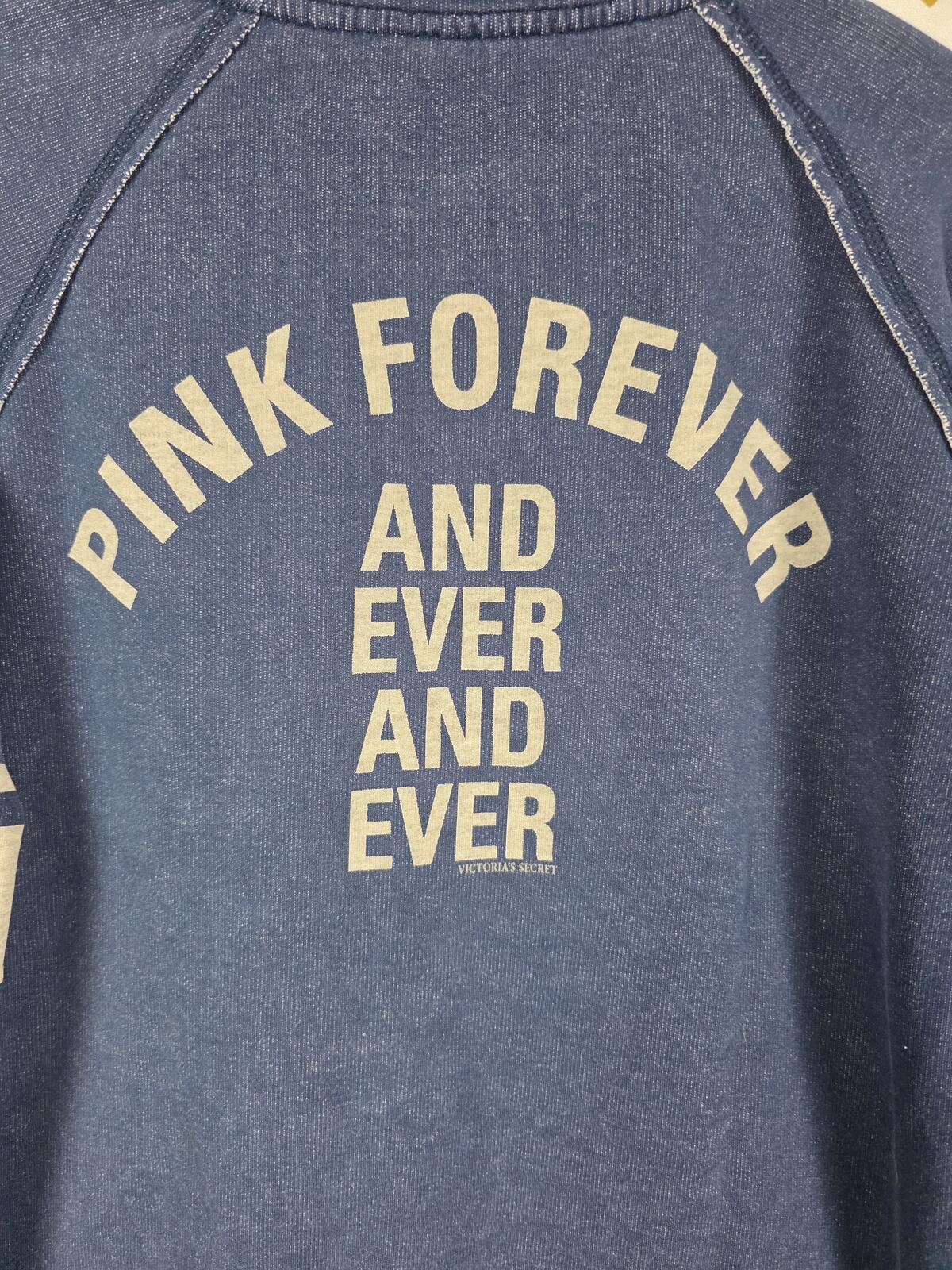 Victorias Secret Pink VINTAGE HTF FOREVER Full Zip Sweater Jacket Y2k MEDIUM '06