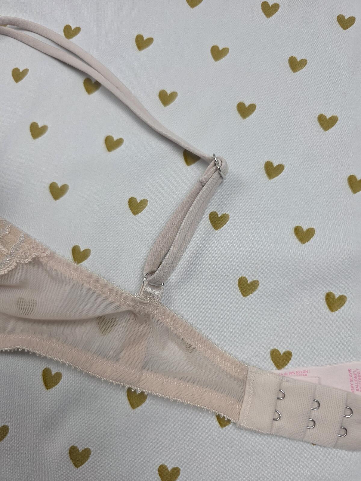 Victorias Secret Bling Rhinestone Very Sexy Balconette Bra Demi 34B