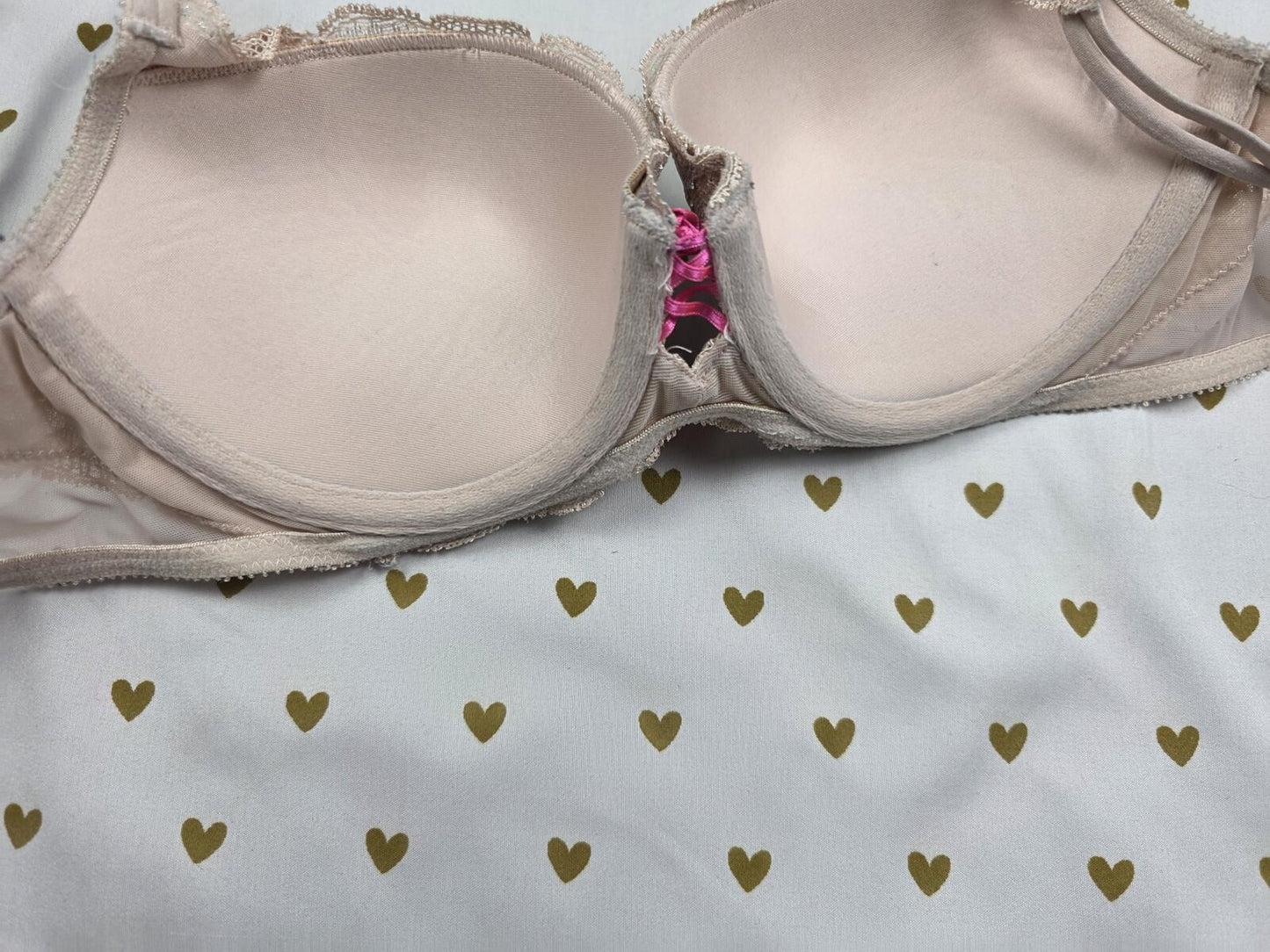 Victorias Secret Bling Rhinestone Very Sexy Balconette Bra Demi 34B