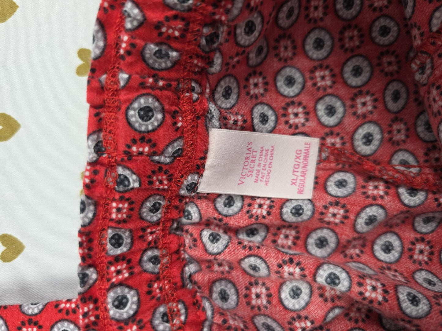Victorias Secret Soft Regular XL red Sleep Pants Pajama Bottoms PJ