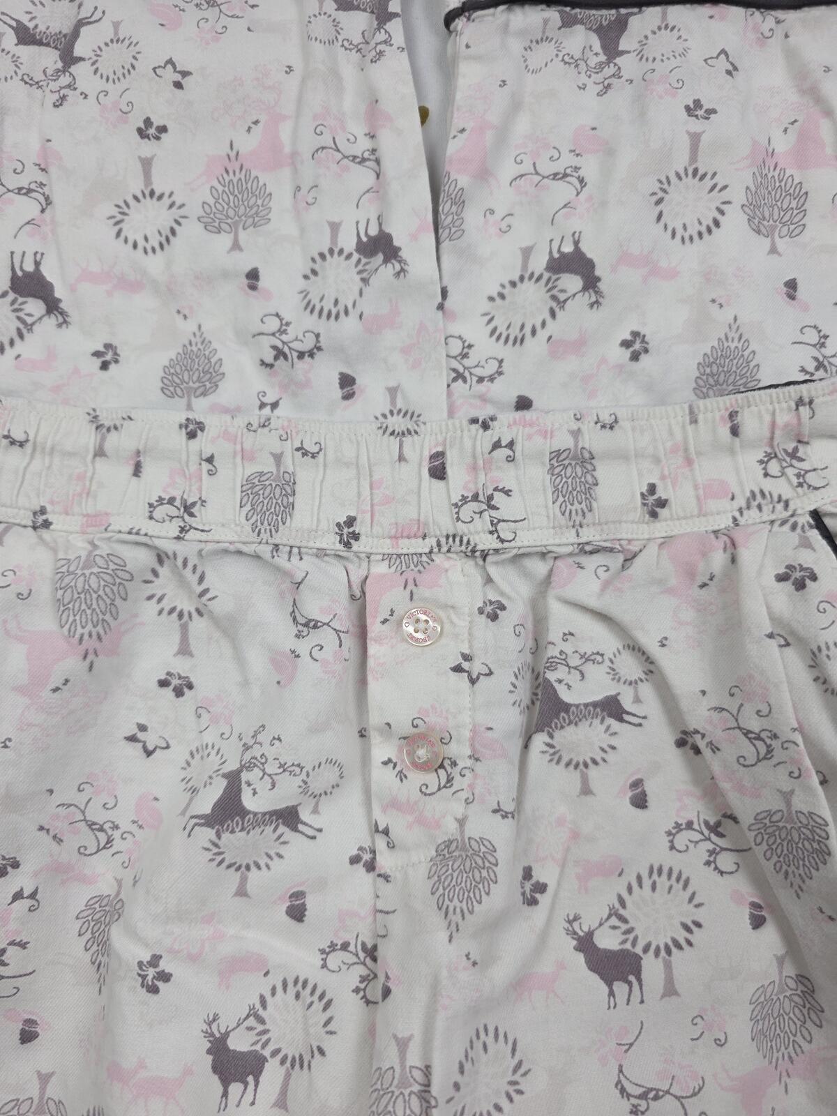 Victorias Secret Pajama Sleep Pants DEER PJ Bottoms Soft Comfy  Small Pockets
