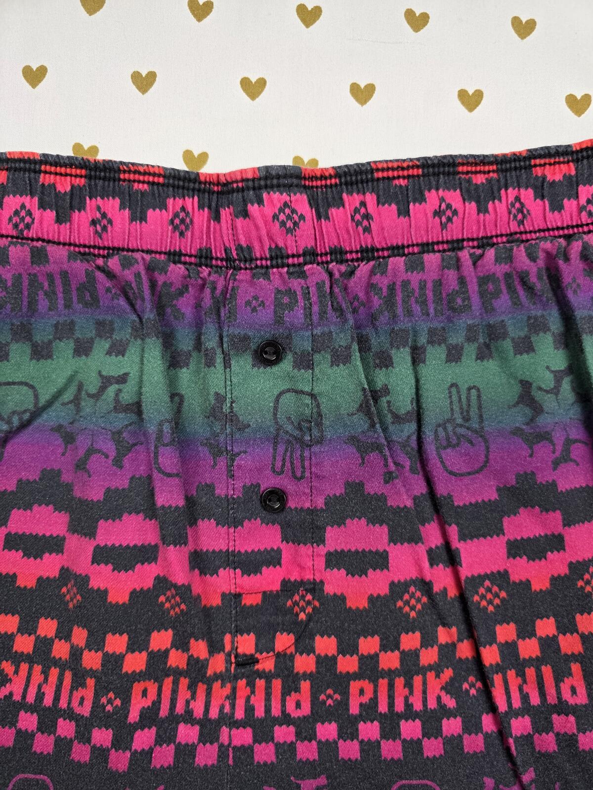 Victorias Secret PINK Rainbow XL  Sleep Shorts Boxers Pajama Bottoms