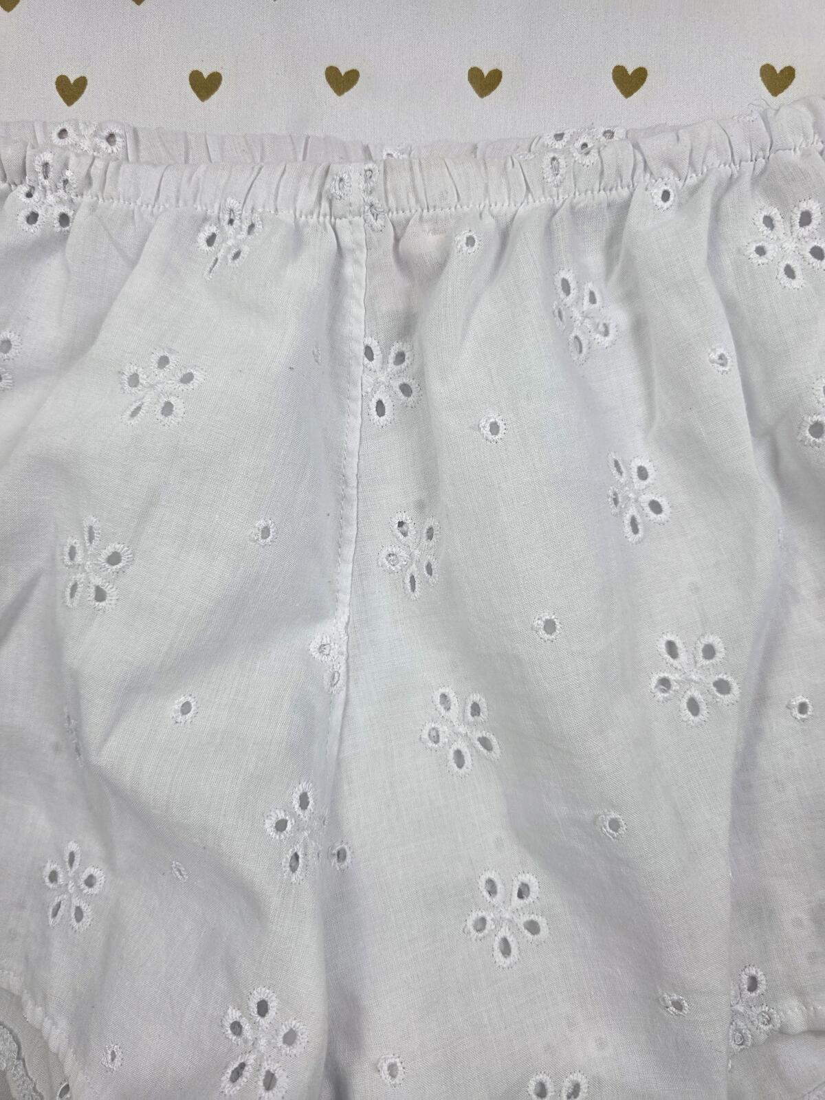 Victorias Secret White Eyelet Thin LARGE  Sleep Shorts Boxers Pajama Bottoms