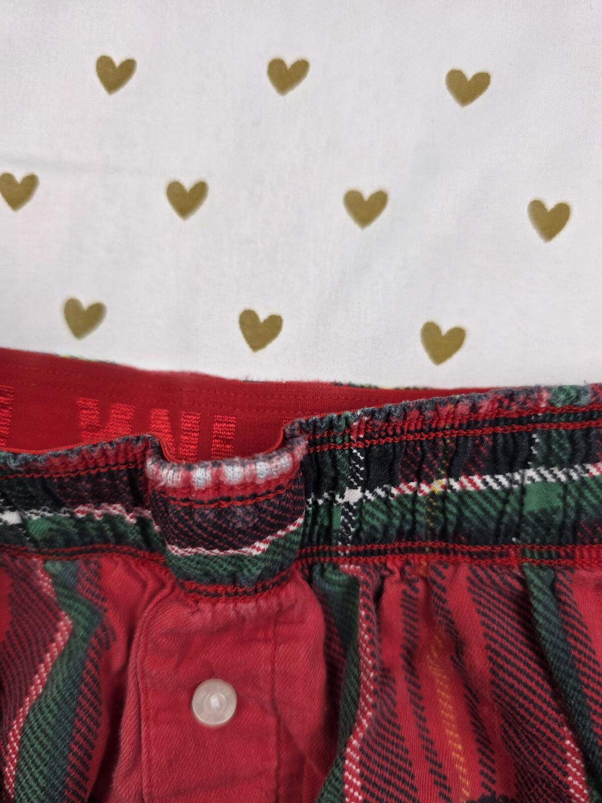 Victorias Secret Plaid LOGO BUTT Sleep Pants PJ Bottoms MEDIUM